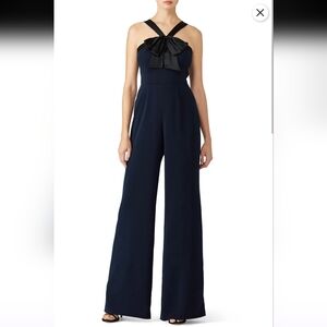 Jay Godfrey Dryden Jumpsuit Size 12 Black/Navy